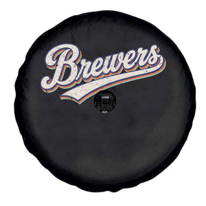 Vintage 70s Brewers Name Script Style Spare Tire Cover Retro Distressed Tailgate Spirit Sports Fan TS02 Print Your Wear