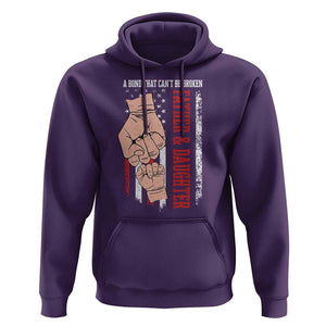 Dad And Daughter Matching Hoodie Father and Daughter A Bond That Can't Be Broken American Flag TS02 Purple Print Your Wear