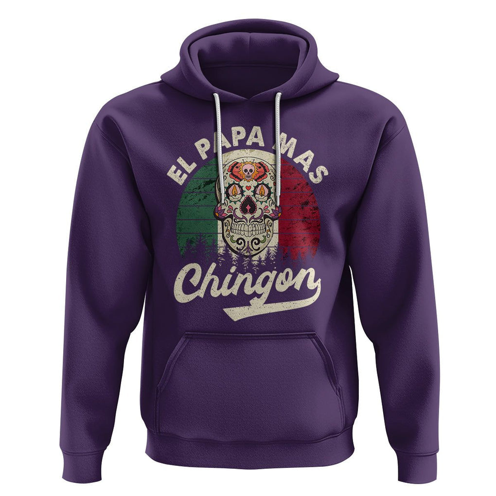 Mexican Dad Hoodie El Papa Mas Chingon Regalos Para Papa Dia Del Padre Mexicano TS02 Purple Printyourwear