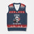 Patriotic George Washington V-Neck Knit Sweater Vest Funny Democracy Is Dying But Hey Nice Fireworks 4th Of July Humor TS02 Navy Red Print Your Wear