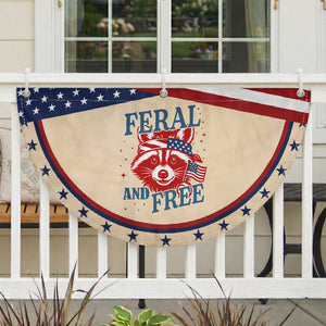 Funny Feral and Free Raccoon Patriotic Fan Flag Bandana Animal 4th of July US Flag TS02 2pcs pack Classic Tan Print Your Wear