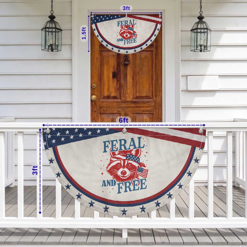 Funny Feral and Free Raccoon Patriotic Fan Flag Bandana Animal 4th of July US Flag TS02 Print Your Wear