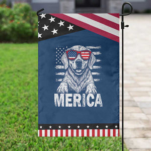 Merica Golden Retriever Garden Flag Patriotic Dog US Flag 4th Of July TS02 Classic Blue Black Print Your Wear