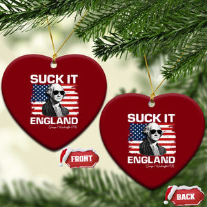 Funny George Washington Ceramic Ornament Suck It England Bold Patriotic 4th of July 1776 TS02 Print Your Wear