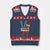 Vintage Merica Peace Sign V-Neck Knit Sweater Vest Retro Patriotic 4th of July USA Flag TS02 Navy Red Print Your Wear