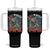 Red White and Feral Raccoon Tumbler With Handle Funny Patriotic Fireworks Wild 4th of July Vibes TS02 One Size: 40 oz Black Print Your Wear