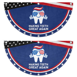 Funny American Dentist Patriotic Fan Flag Making Teeth Great Again America Oral Health Toothpaste Hair