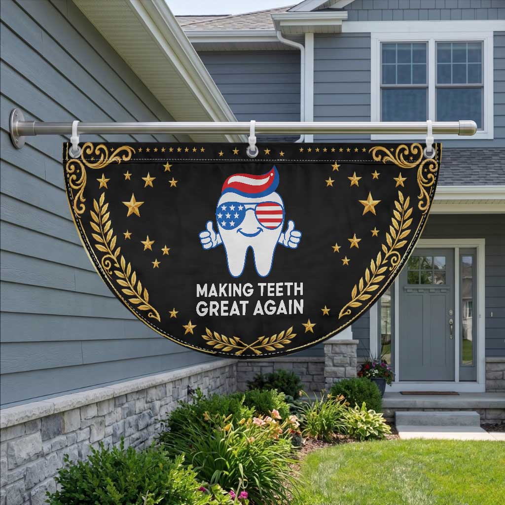 Funny American Dentist Patriotic Fan Flag Making Teeth Great Again America Oral Health Toothpaste Hair