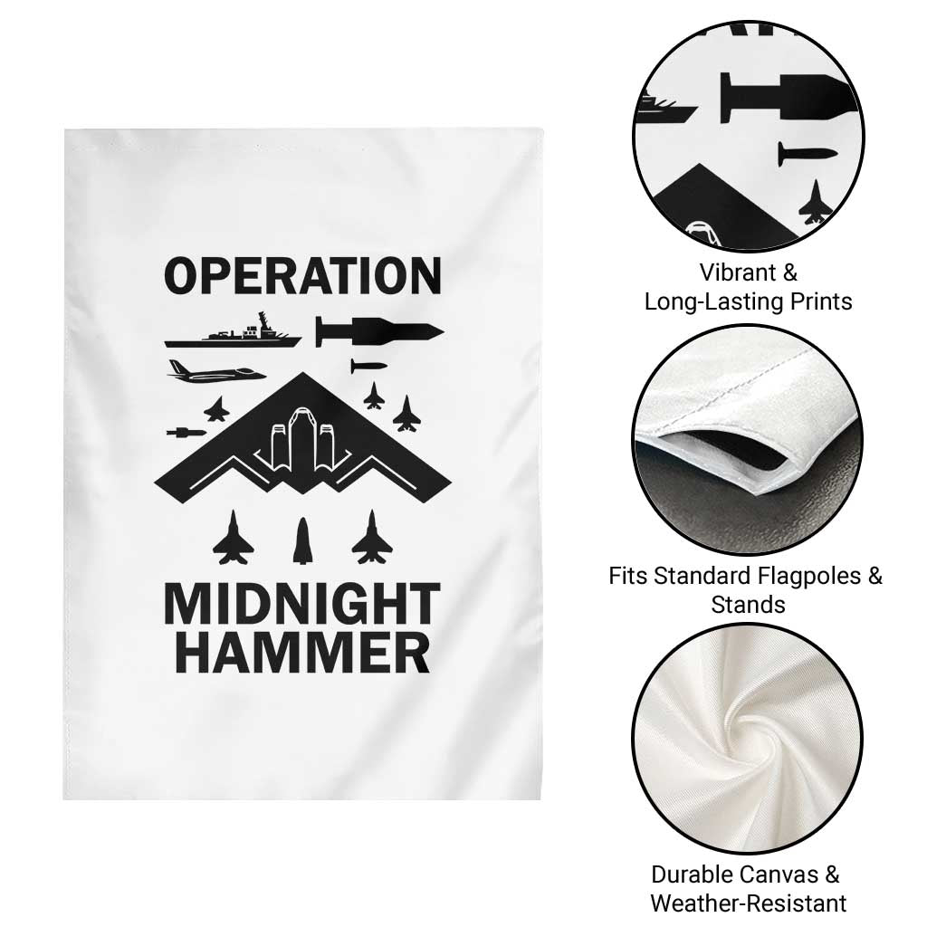 Operation Midnight Hammer Military Garden Flag Tactical Warfare Jets Bombers TS02 Print Your Wear