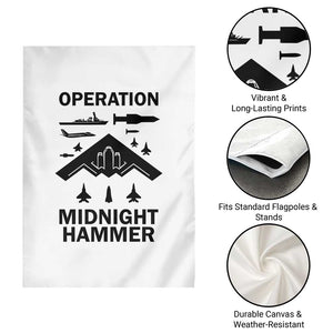 Operation Midnight Hammer Military Garden Flag Tactical Warfare Jets Bombers TS02 Print Your Wear
