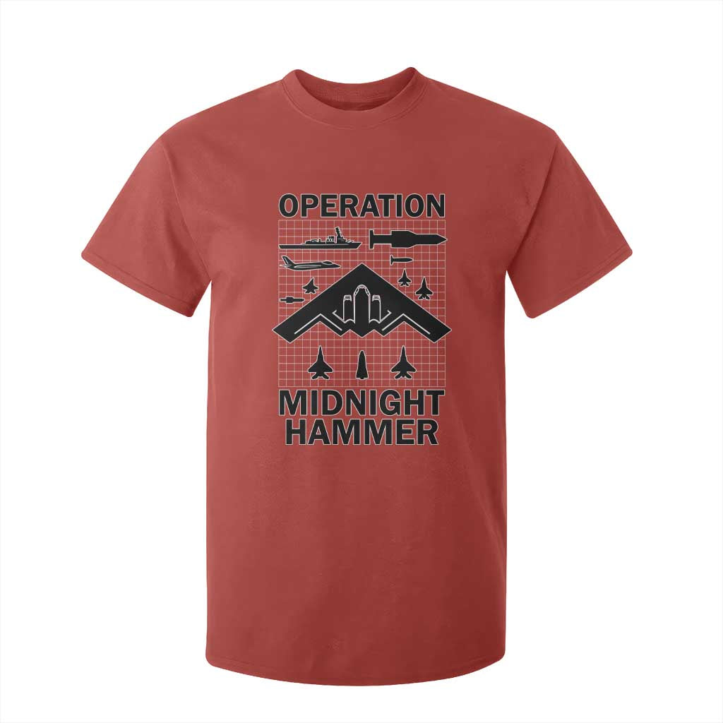 Operation Midnight Hammer Military T Shirt For Kid Tactical Warfare Jets Bombers TS02 Red Print Your Wear