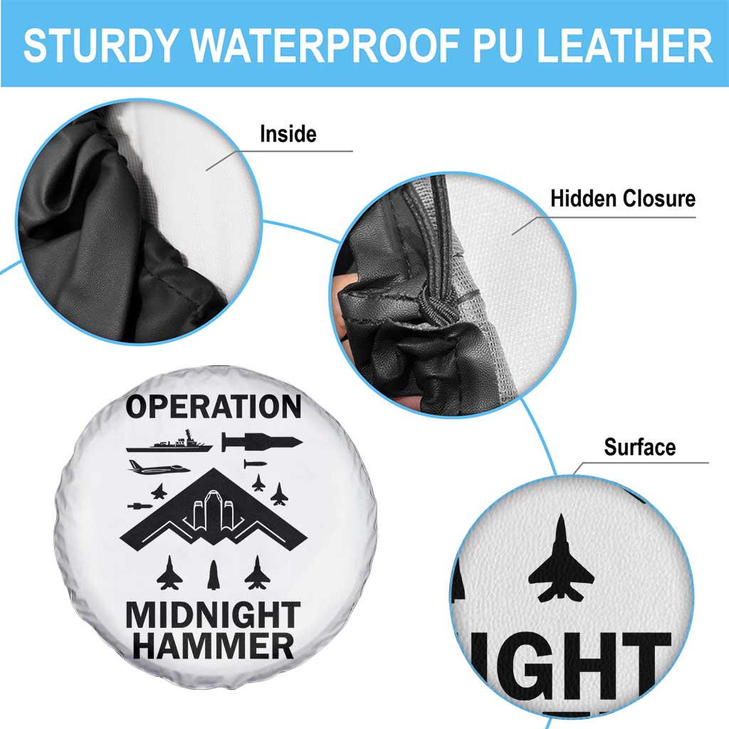 Operation Midnight Hammer Military Spare Tire Cover Tactical Warfare Jets Bombers TS02 Print Your Wear