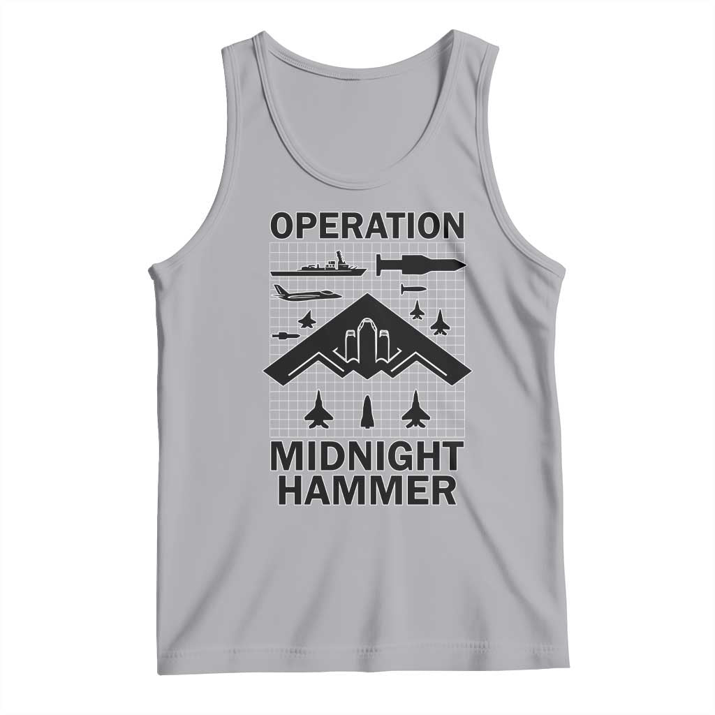 Operation Midnight Hammer Military Tank Top Tactical Warfare Jets Bombers TS02 Athletic Heather Print Your Wear