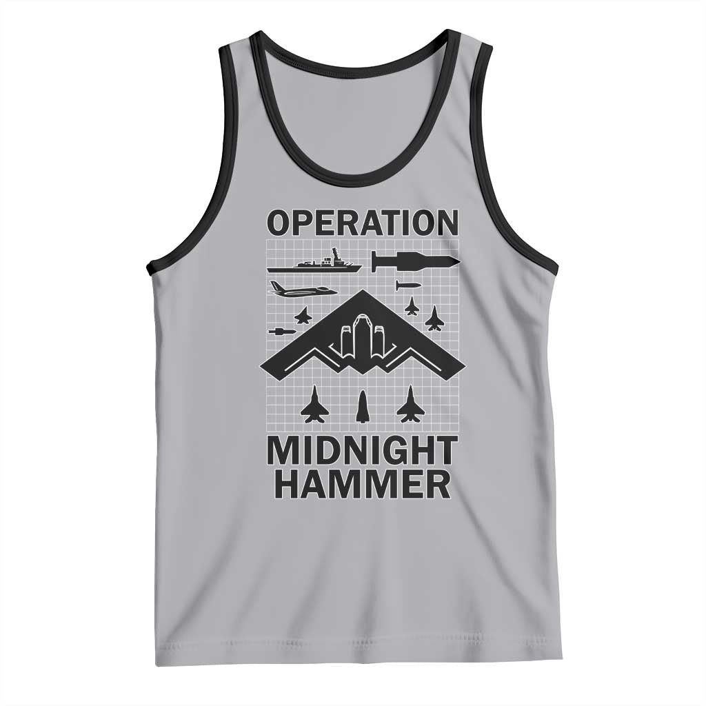 Operation Midnight Hammer Military Tank Top Tactical Warfare Jets Bombers TS02 Athletic Heather Black Print Your Wear