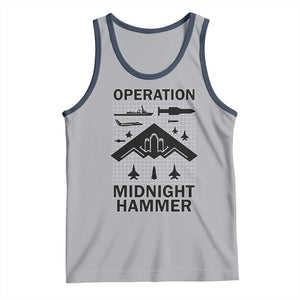Operation Midnight Hammer Military Tank Top Tactical Warfare Jets Bombers TS02 Athletic Heather Navy Print Your Wear