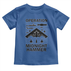Operation Midnight Hammer Military Toddler T Shirt Tactical Warfare Jets Bombers TS02 Royal Blue Print Your Wear