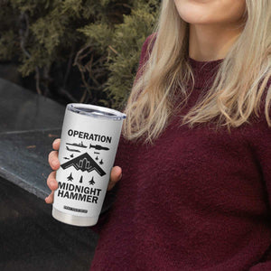 Operation Midnight Hammer Military Tumbler Cup Tactical Warfare Jets Bombers TS02 Print Your Wear