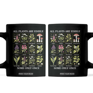 Vintage Botanical Poison Chart Graphic Coffee Mug All Plants Are Edible Some Only Once