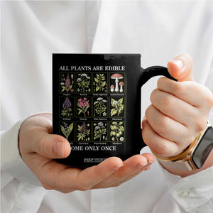 Vintage Botanical Poison Chart Graphic Coffee Mug All Plants Are Edible Some Only Once