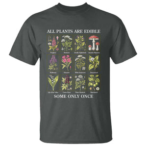 Vintage Botanical Poison Chart Graphic T Shirt All Plants Are Edible Some Only Once