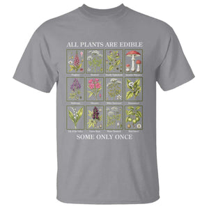 Vintage Botanical Poison Chart Graphic T Shirt All Plants Are Edible Some Only Once