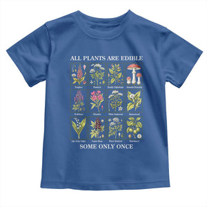 Vintage Botanical Poison Chart Graphic Toddler T Shirt All Plants Are Edible Some Only Once