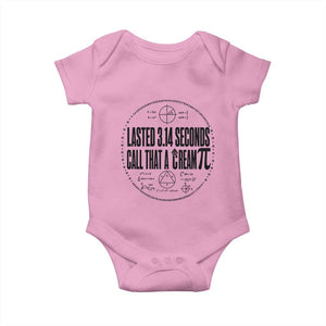 Lasted 3 14 Seconds Call That A Cream Pi Baby Onesie Funny Math Joke Adult Humor Pi Day Gift
