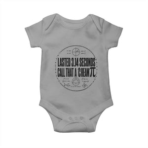 Lasted 3 14 Seconds Call That A Cream Pi Baby Onesie Funny Math Joke Adult Humor Pi Day Gift