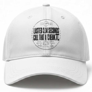 Lasted 3 14 Seconds Call That A Cream Pi Baseball Cap Funny Math Joke Adult Humor Pi Day Gift