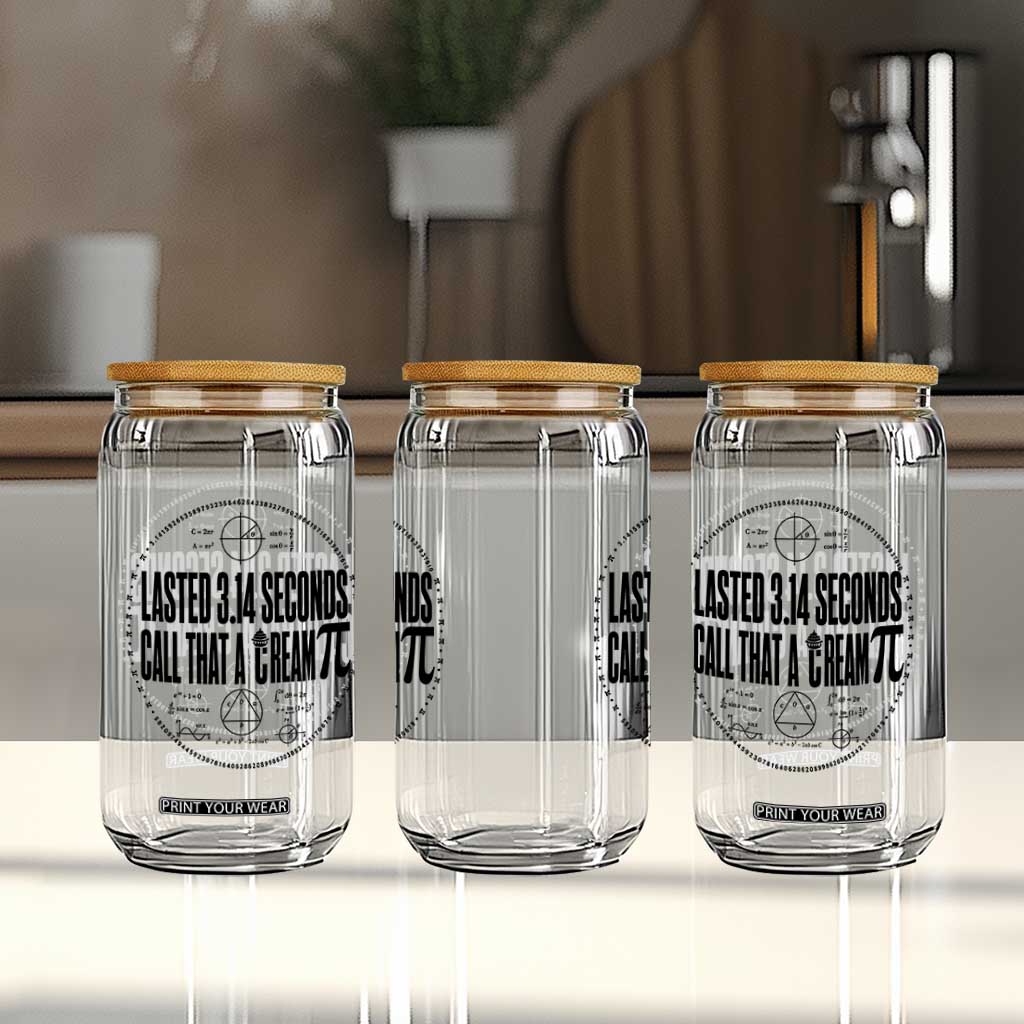 Lasted 3 14 Seconds Call That A Cream Pi Glass Can Funny Math Joke Adult Humor Pi Day Gift