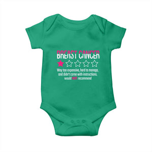 Funny Breast Cancer One Star Review Baby Onesie Would Not Recommend Breast Cancer Warrior