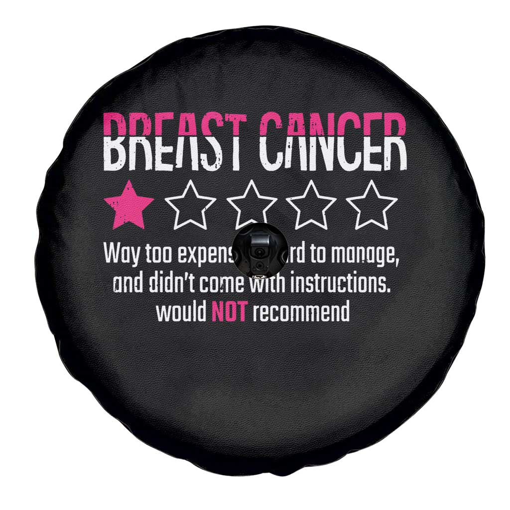 Funny Breast Cancer One Star Review Spare Tire Cover Would Not Recommend Breast Cancer Warrior