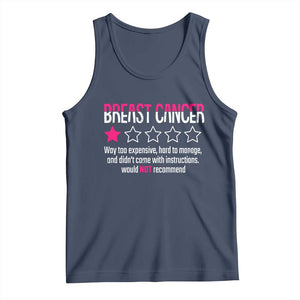 Funny Breast Cancer One Star Review Tank Top Would Not Recommend Breast Cancer Warrior
