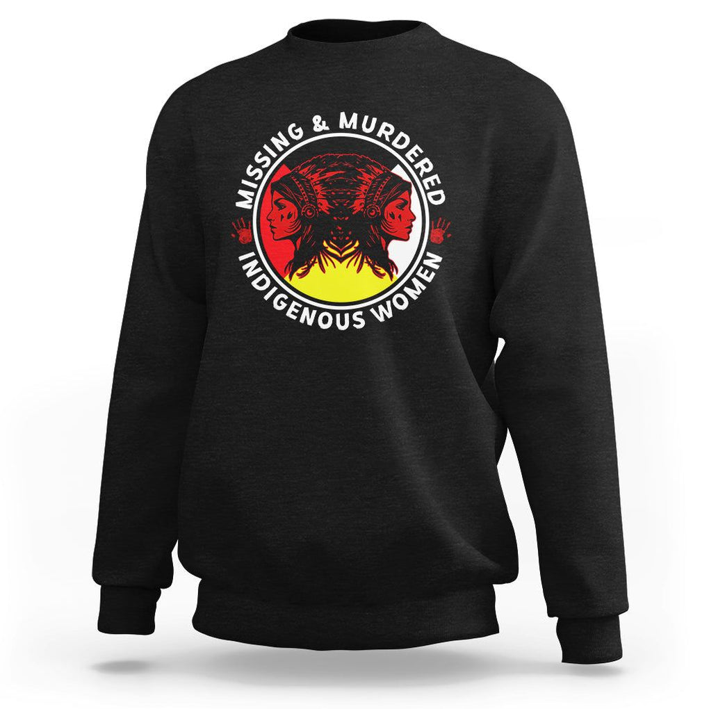 Indigenous Women Sweatshirt MMIW Awareness Missing & Murdered TS02 Black Printyourwear