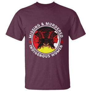Indigenous Women T Shirt MMIW Awareness Missing & Murdered TS02 Maroon Printyourwear