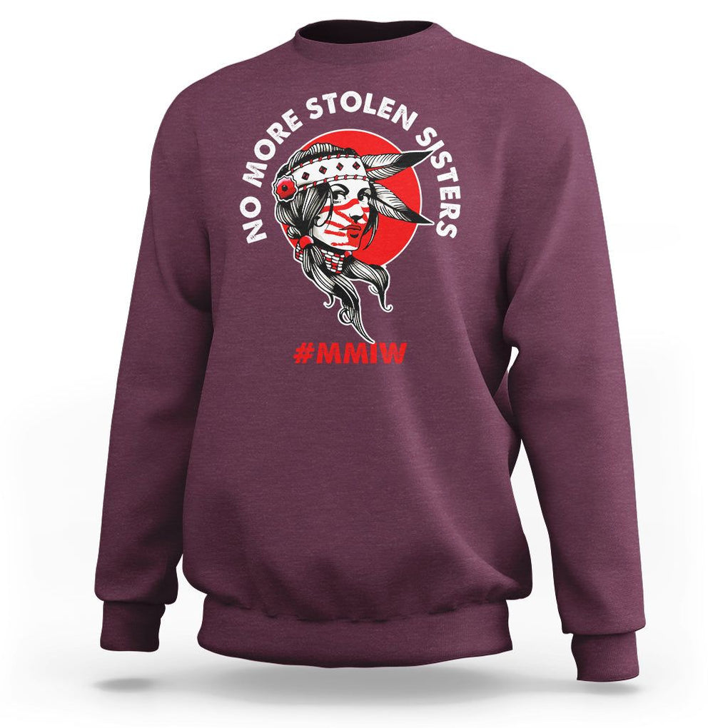 Indigenous Women MMIW Awareness Sweatshirt No More Stolen Sisters TS02 Maroon Printyourwear