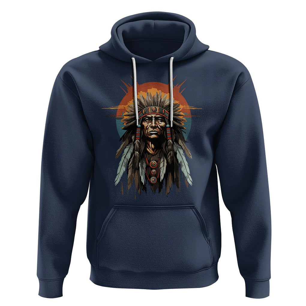 Native American Hoodie Indigenous American Indians Chief Pride TS02 Navy Printyourwear