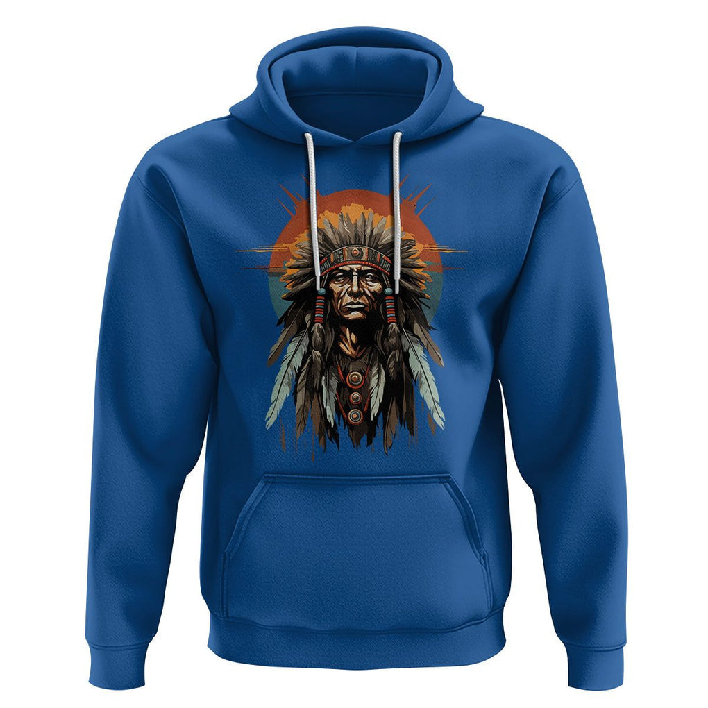 Native American Hoodie Indigenous American Indians Chief Pride TS02 Royal Blue Printyourwear