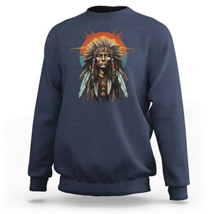 Native American Sweatshirt Indigenous American Indians Chief Pride TS02 Navy Printyourwear