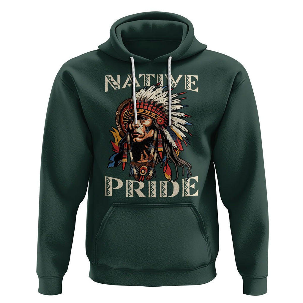 Native American Hoodie Native Pride Indigenous American Indians TS02 Dark Forest Green Printyourwear