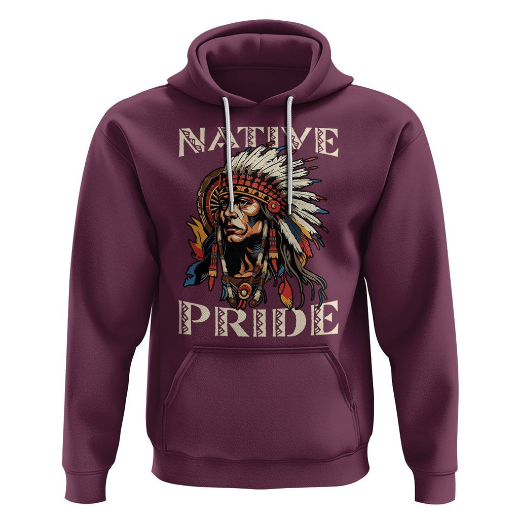 Native American Hoodie Native Pride Indigenous American Indians TS02 Maroon Printyourwear