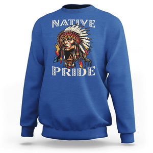 Native American Sweatshirt Native Pride Indigenous American Indians TS02 Royal Blue Printyourwear