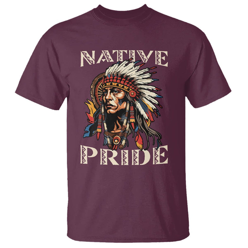 Native American T Shirt Native Pride Indigenous American Indians TS02 Maroon Printyourwear