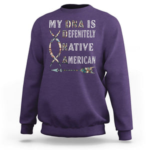 Native American Sweatshirt My DNA Is Definitely Indians Native Pride TS02 Purple Printyourwear