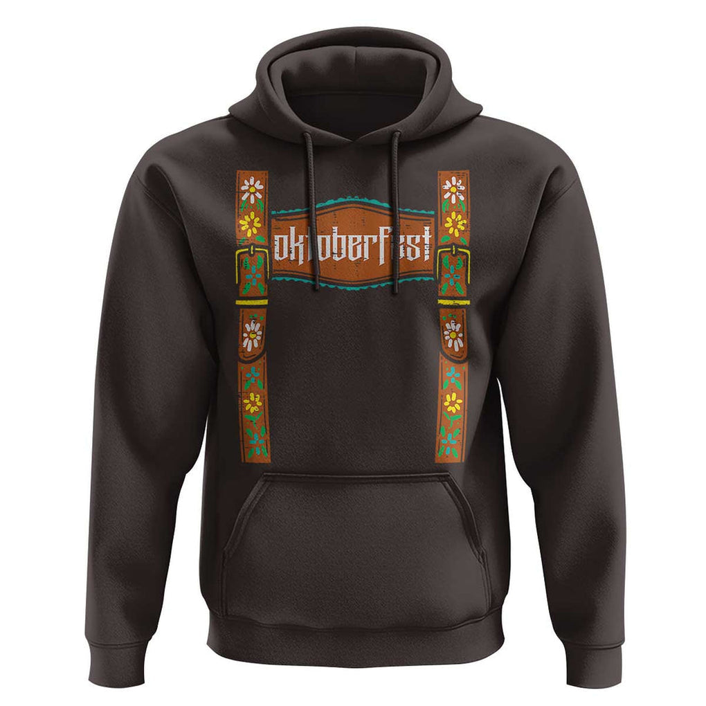 Oktoberfest Lederhosen Costume Hoodie Cute German Bavarian TS02 Dark Chocolate Print Your Wear