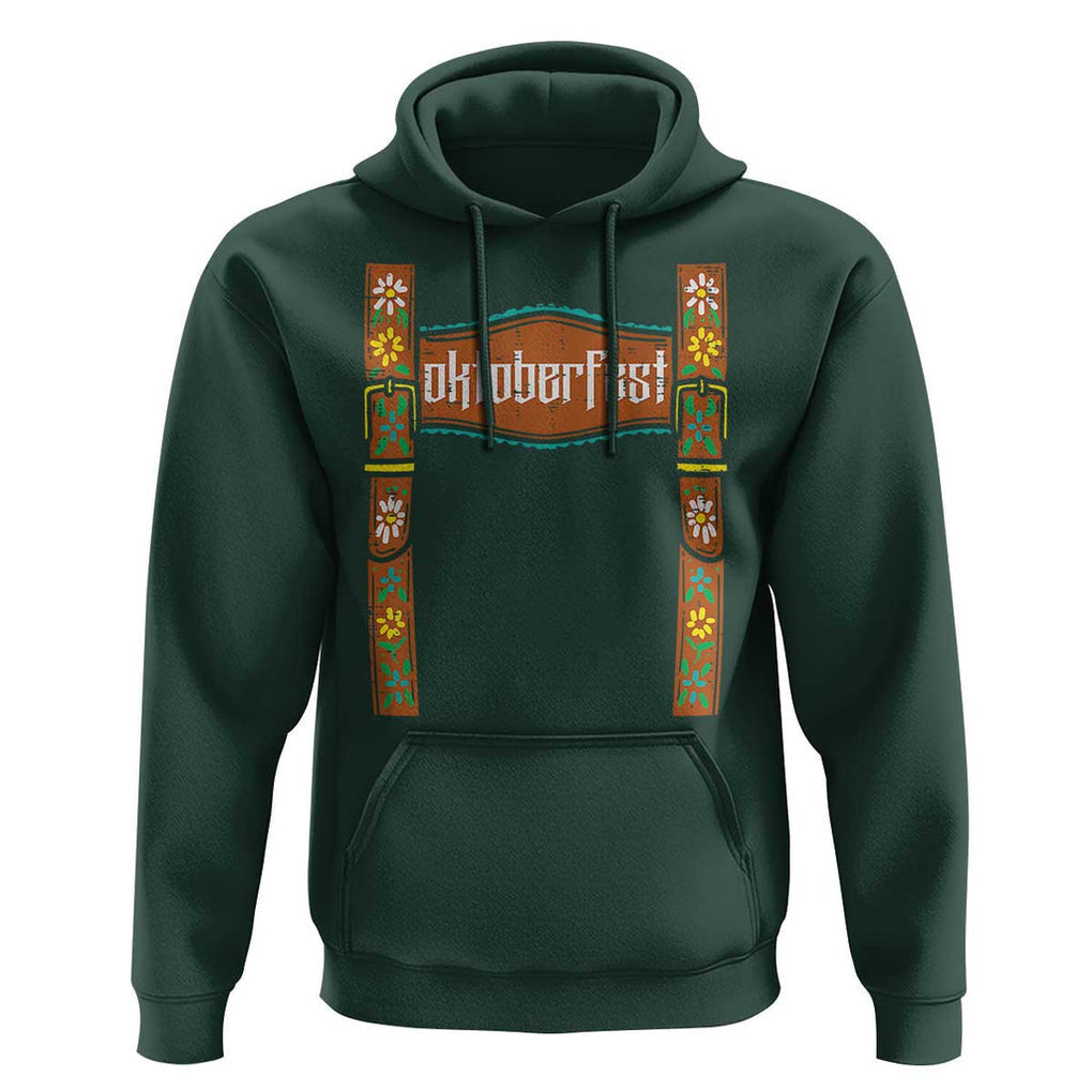 Oktoberfest Lederhosen Costume Hoodie Cute German Bavarian TS02 Dark Forest Green Print Your Wear