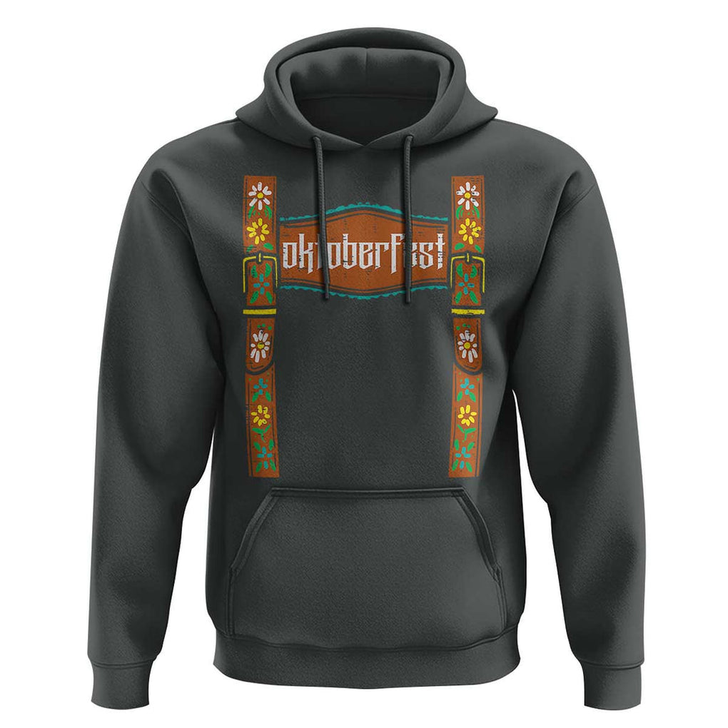 Oktoberfest Lederhosen Costume Hoodie Cute German Bavarian TS02 Dark Heather Print Your Wear