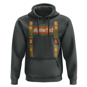 Oktoberfest Lederhosen Costume Hoodie Cute German Bavarian TS02 Dark Heather Print Your Wear