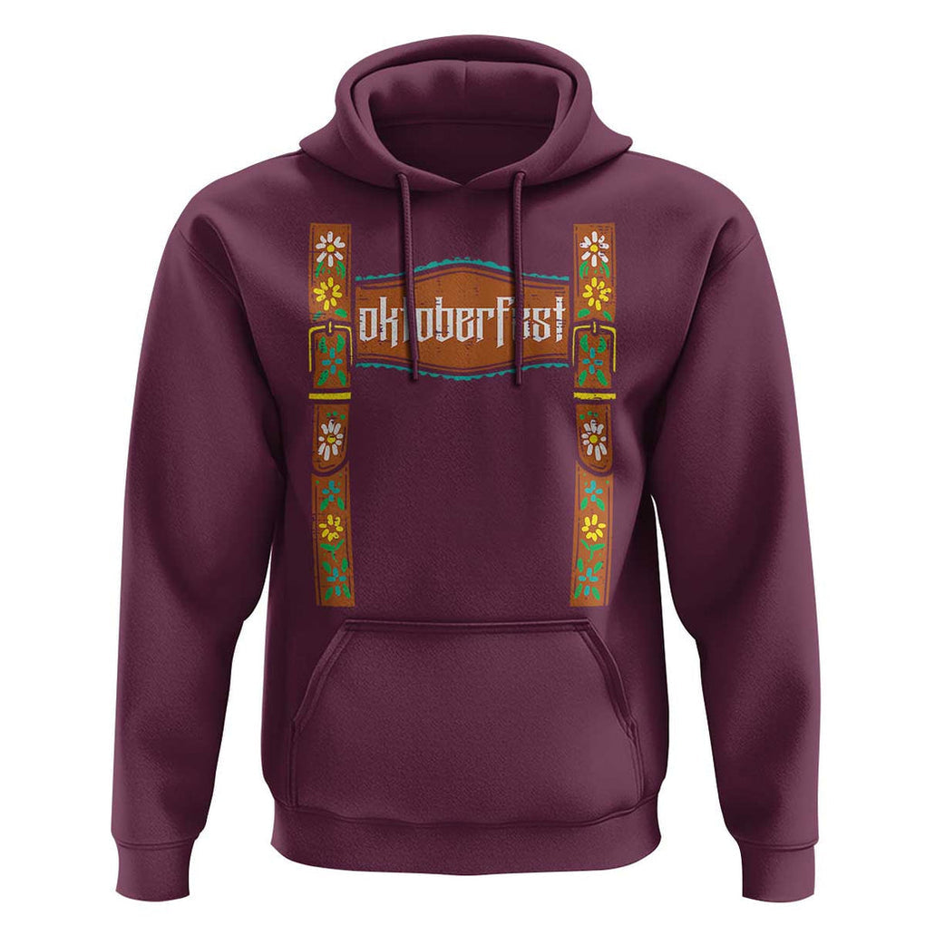 Oktoberfest Lederhosen Costume Hoodie Cute German Bavarian TS02 Maroon Print Your Wear