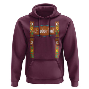 Oktoberfest Lederhosen Costume Hoodie Cute German Bavarian TS02 Maroon Print Your Wear